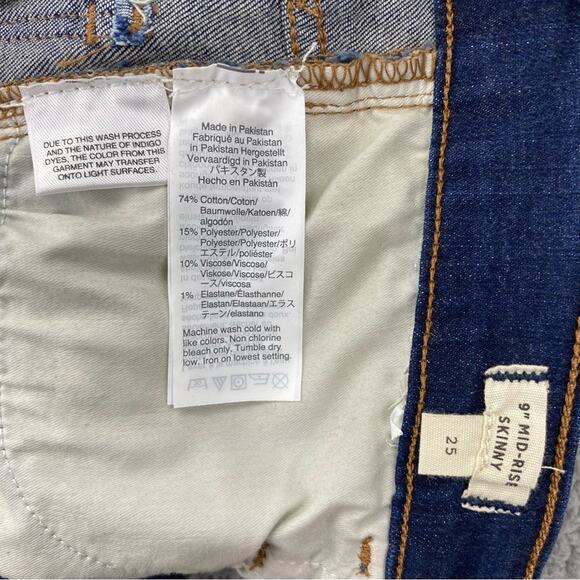 Madewell Women's 9" Mid-Rise Skinny Jeans in Patty Wash NWT - Size: 25 - Picture 13 of 16